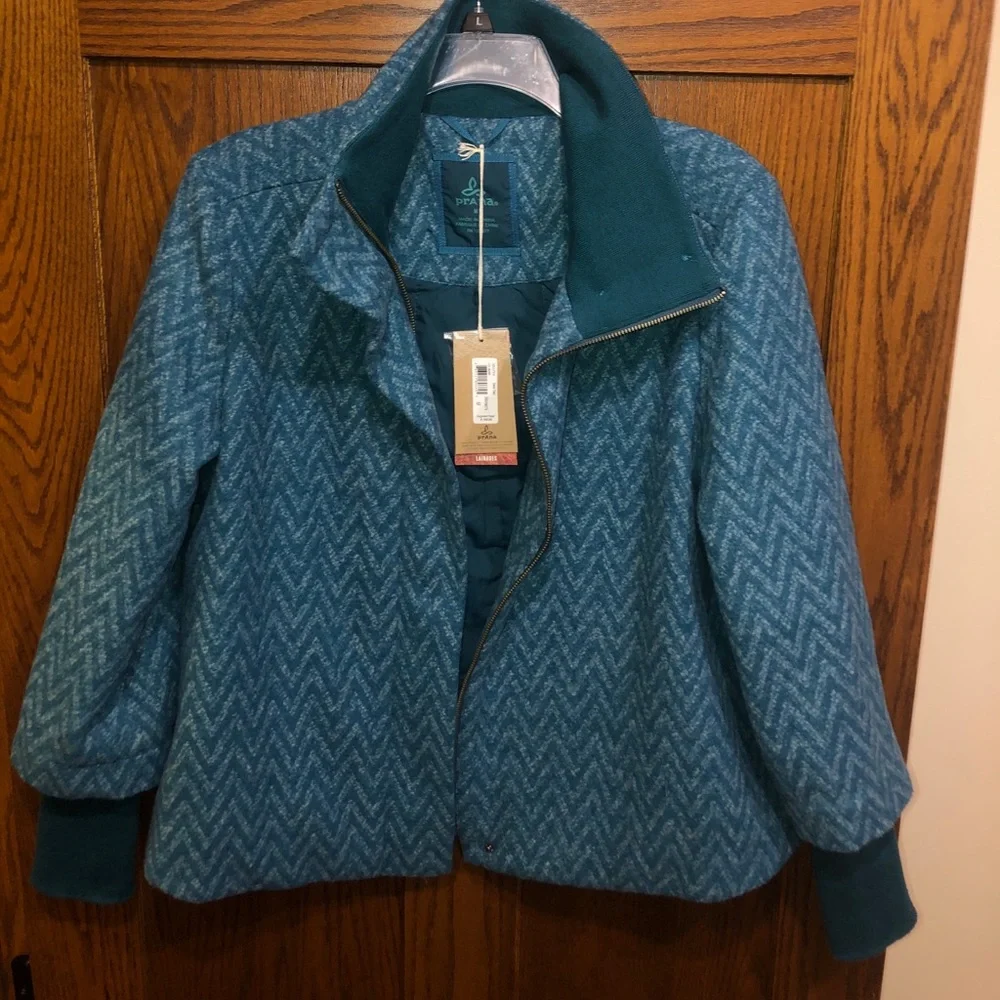 COPY - Prana Lily Jacket in Teal Chevron - Picture 6 of 9